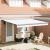 Marchiză Retractabilă Automată Albă 400x300 cm, Fabrică de Înlocuire pentru Marchiză  pentru Cadru de 4x3 m Alb GartenMobel Dekor