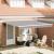 Marchiza manuală retractabilă  gri deschis 400x300 cm, Material de înlocuire pentru marchiza  pentru cadru de 4x3 m gri deschis GartenMobel Dekor