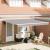 Marchiză Retractabilă Automată Gri Deschis 400x300 cm,  Material de Înlocuire pentru Marchiză de 4x3 m Gri Deschis GartenMobel Dekor