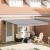 Marcheză manuală retractabilă  gri deschis 400x300 cm, Material de înlocuire pentru marcheză  pentru cadru de 4x3 m gri deschis GartenMobel Dekor