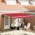Marchiză retractabilă manuală  albastră marină 400x300 cm, Țesătură pentru marchiză  pentru cadru de 4x3 m roșu GartenMobel Dekor