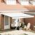 Marchiza Automată Retractabilă Albă 400x350 cm, Material de Înlocuire pentru Marchiză  pentru Cadru de 4x3.5 m Alb GartenMobel Dekor