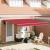 Marciză retractabilă automată  roșie 400x350 cm, Material de schimb pentru marciză  pentru cadru de 4x3.5 m roșu GartenMobel Dekor