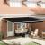 Markiză Manuală Retractabilă Neagră 450x300 cm,  Material de Înlocuire pentru Markiză pentru Cadru de 4,5x3 m Neagră GartenMobel Dekor