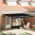 Marchiza automată retractabilă neagră 450x300 cm, Material de schimb pentru marchiză  4.5x3 m negru GartenMobel Dekor