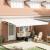 Marchiză manuală retractabilă  Alb 450x300 cm, Țesătură de înlocuire pentru marchiză , cadru 4,5x3 m Alb GartenMobel Dekor