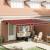 Marchiză retractabilă automată portocalie și maro 450x350 cm GartenMobel Dekor