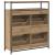 Cabinet pantofi cu 4 sertare flip Stejar Artisan 100x34x112 cm GartenMobel Dekor