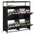 Cabinet pentru pantofi cu 4 sertare flip Black Oak 100x34x112 cm GartenMobel Dekor