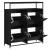 Cabinet pentru pantofi cu 4 sertare flip Black Oak 100x34x112 cm GartenMobel Dekor