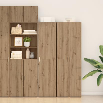 Highboard din stejar artesan 45x42.5x185 cm Lemn prelucrat GartenMobel Dekor