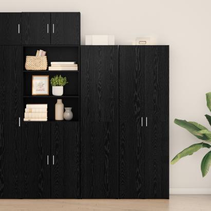 Bufet din stejar negru 45x42.5x185 cm Lemn prelucrat GartenMobel Dekor