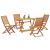 Set de Dining pentru Grădină cu 5 Piese Lemn Masiv Acacia GartenMobel Dekor