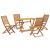 Set de Dining pentru Grădină cu 5 Piese Lemn Masiv Acacia GartenMobel Dekor