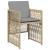 Set de dining pentru grădină cu 5 piese cu perne în rattan bej,  Masă de grădină în negru 140x80x73 cm cu sticlă securizată GartenMobel Dekor