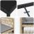 Set dining grădină 5 piese cu perne Ratan Bej, Masă grădină  Neagră 160x80x73 cm Sticla securizată GartenMobel Dekor