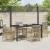 Set dining grădină 5 piese cu perne Ratan Bej, Masă grădină  Neagră 160x80x73 cm Sticla securizată GartenMobel Dekor
