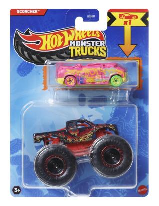 HOT WHEELS MONSTER TRUCK SI MASINUTA METALICA SCORCHER SuperHeroes ToysZone
