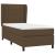 Pat box spring cu saltea, maro închis, 80x200 cm, textil GartenMobel Dekor