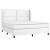 Pat box spring cu saltea, alb, 160x200 cm, piele ecologică GartenMobel Dekor