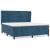 Pat box spring cu saltea, albastru închis, 160x200 cm, catifea GartenMobel Dekor
