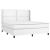 Pat box spring cu saltea, alb, 160x200 cm, piele ecologică GartenMobel Dekor