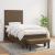 Pat box spring cu saltea, maro închis, 80x200 cm, textil GartenMobel Dekor