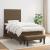 Pat box spring cu saltea, maro închis, 80x200 cm, textil GartenMobel Dekor