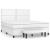 Pat box spring cu saltea, alb, 160x200 cm, piele ecologică GartenMobel Dekor