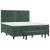 Pat box spring cu saltea, verde închis, 160x200 cm, catifea GartenMobel Dekor