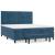 Pat box spring cu saltea, albastru închis, 160x200 cm, catifea GartenMobel Dekor