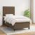 Pat box spring cu saltea, maro închis, 80x200 cm, textil GartenMobel Dekor