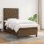 Pat box spring cu saltea, maro închis, 80x200 cm, textil GartenMobel Dekor