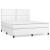 Pat box spring cu saltea, alb, 160x200 cm, piele ecologică GartenMobel Dekor