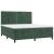 Pat box spring cu saltea, verde închis, 160x200 cm, catifea GartenMobel Dekor