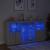 Servantă cu lumini LED, gri sonoma, 202x37x100 cm GartenMobel Dekor