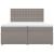 Pat box spring cu saltea, gri taupe, 200x200 cm, textil GartenMobel Dekor