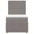 Pat box spring cu saltea, gri taupe, 90x200 cm, textil GartenMobel Dekor