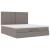 Cadru de pat otoman cu saltea Taupe 180x200cm Material GartenMobel Dekor