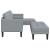 Set de canapea de 2 piese cu perne din material textil gri deschis GartenMobel Dekor