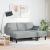 Set de canapea de 2 piese cu perne din material textil gri deschis GartenMobel Dekor