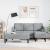 Set de canapea de 2 piese cu perne din material textil gri deschis GartenMobel Dekor