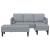 Set de canapea de 2 piese cu perne din material textil gri deschis GartenMobel Dekor