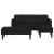 Set canapea de 2 piese cu perne din material negru GartenMobel Dekor