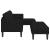 Set canapea de 2 piese cu perne din material negru GartenMobel Dekor