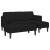 Set canapea de 2 piese cu perne din material negru GartenMobel Dekor