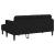 Set canapea de 2 piese cu perne din material negru GartenMobel Dekor
