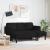 Set canapea de 2 piese cu perne din material negru GartenMobel Dekor