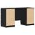Birouri 2 buc Negru Stejar 140x50x76 cm Lemn prelucrat GartenMobel Dekor