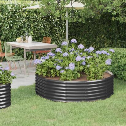 Jardinieră de grădină antracit 140x140x36 cm oțel GartenMobel Dekor